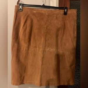 Genuine Suede Leather Skirt- Size 24